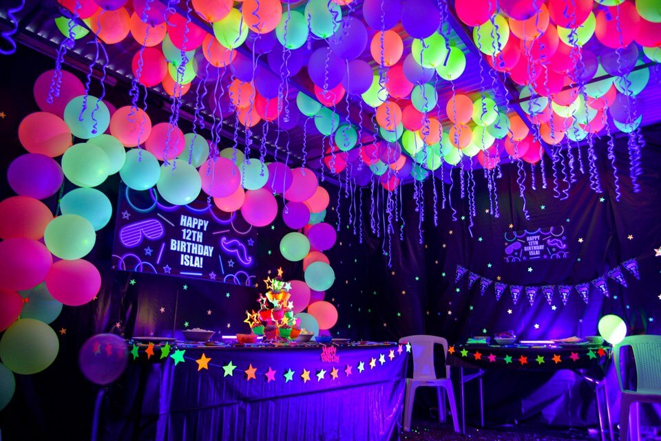 Isla's Fun Neon Glow in the Dark Party: Ideas & Inspiration - Katie J  Design and Events