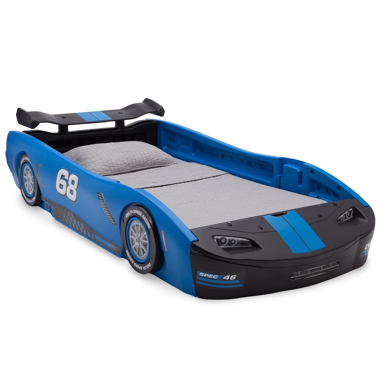 Delta Children Turbo Race Car Twin Bed, Black - Walmart.com