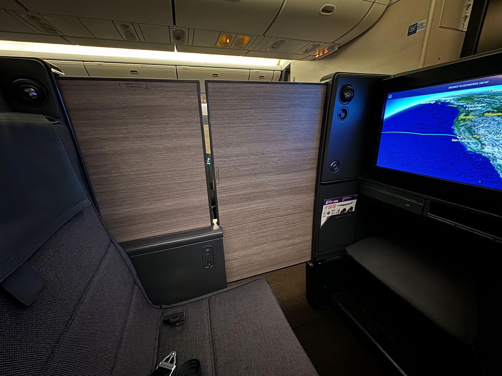 All Nippon Airways "The Room" seat with privacy doors shut