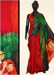 Saree Painting Design