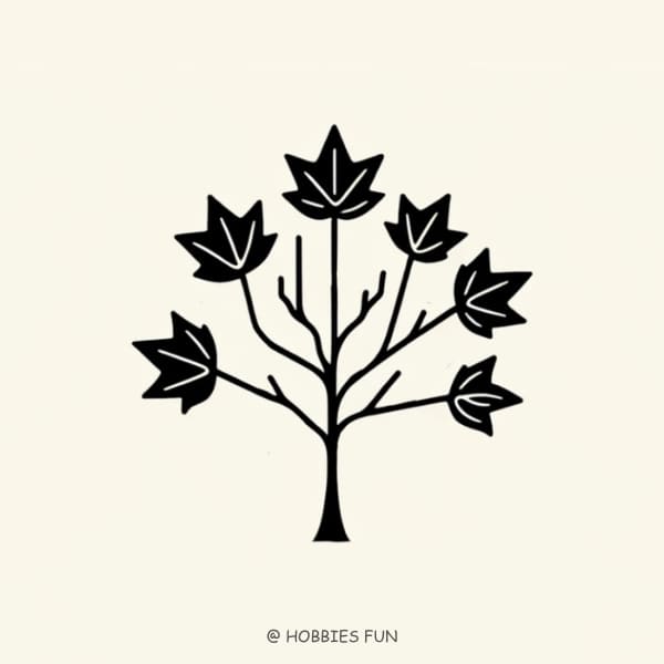 Easy Maple Tree Drawing