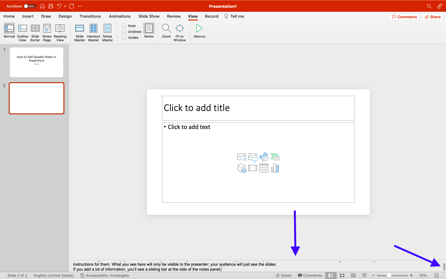 how to make a powerpoint presentation with speaker notes