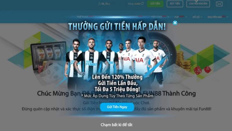 Khuyến mãi tiền thưởng, hoàn trả khi tham gia cược thể thao