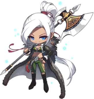 Promotional artwork of Aran from MapleStory.