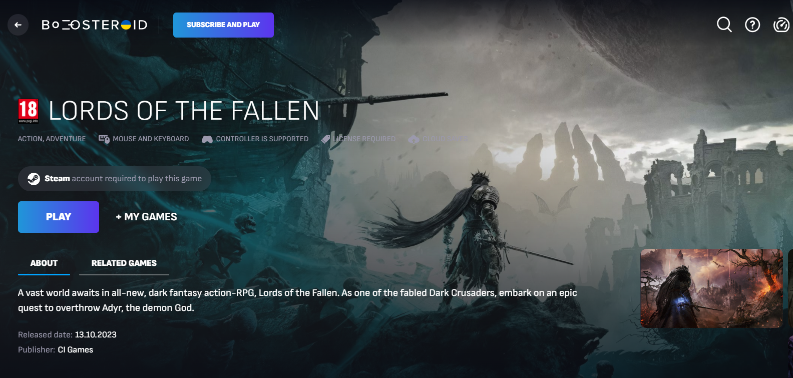 Lords of the Fallen on Mac