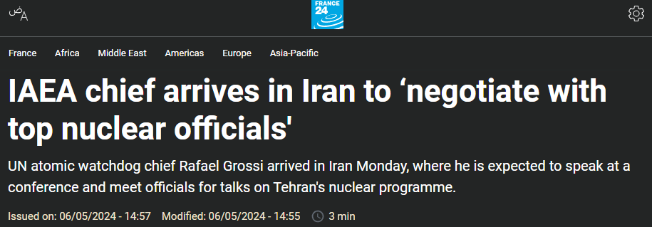 بازتاب حضور گروسی در اصفهان در رسانه‌های بین المللی