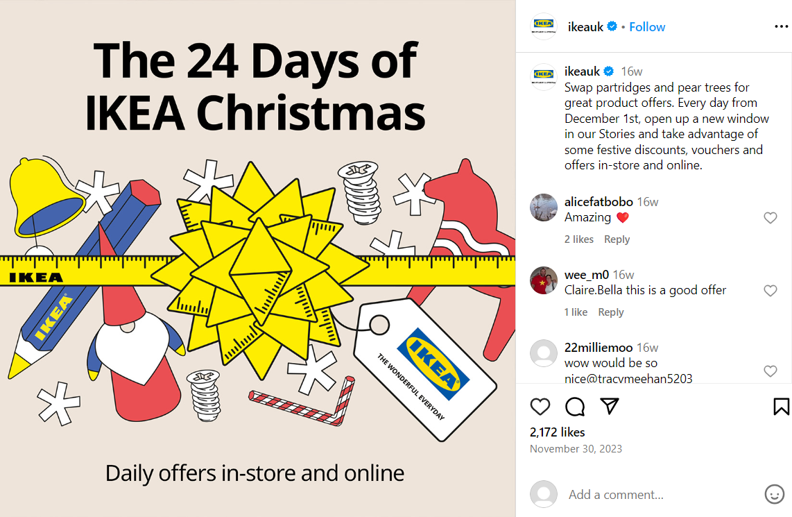 Ikea Social media Christmas campaign