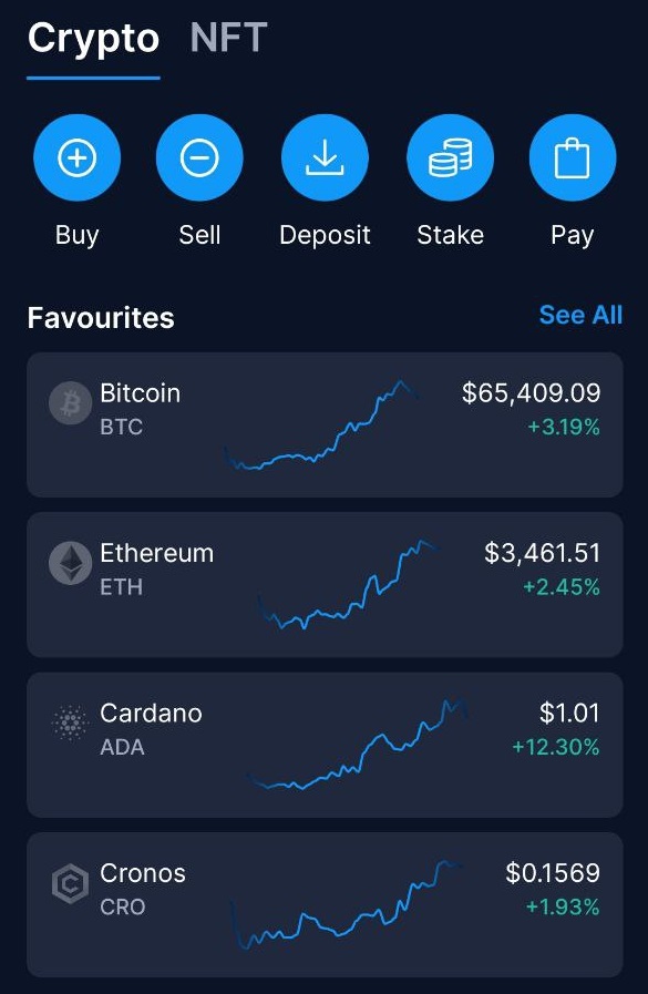 Credit: Crypto.com app worldcoin price up