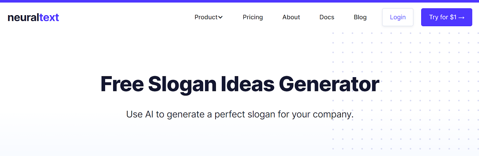 NeuralText's Slogan Generator