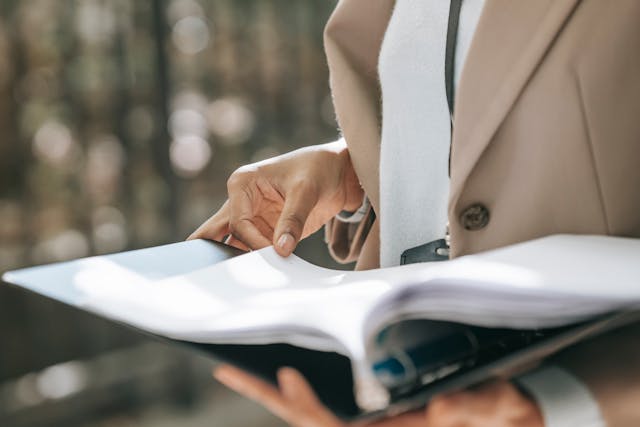 A person holding a book