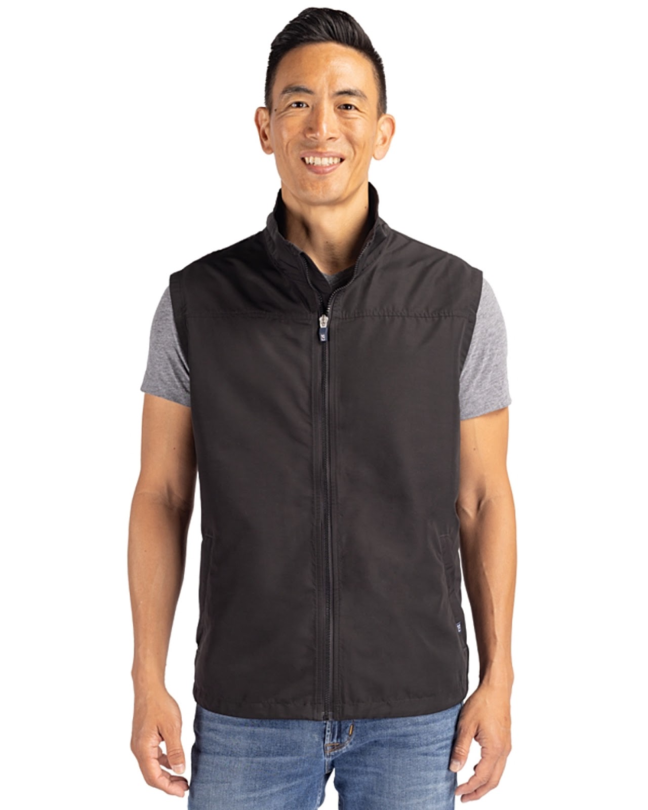 Cutter & Buck Charter Eco Recycled Mens Full-Zip Vest for golfing