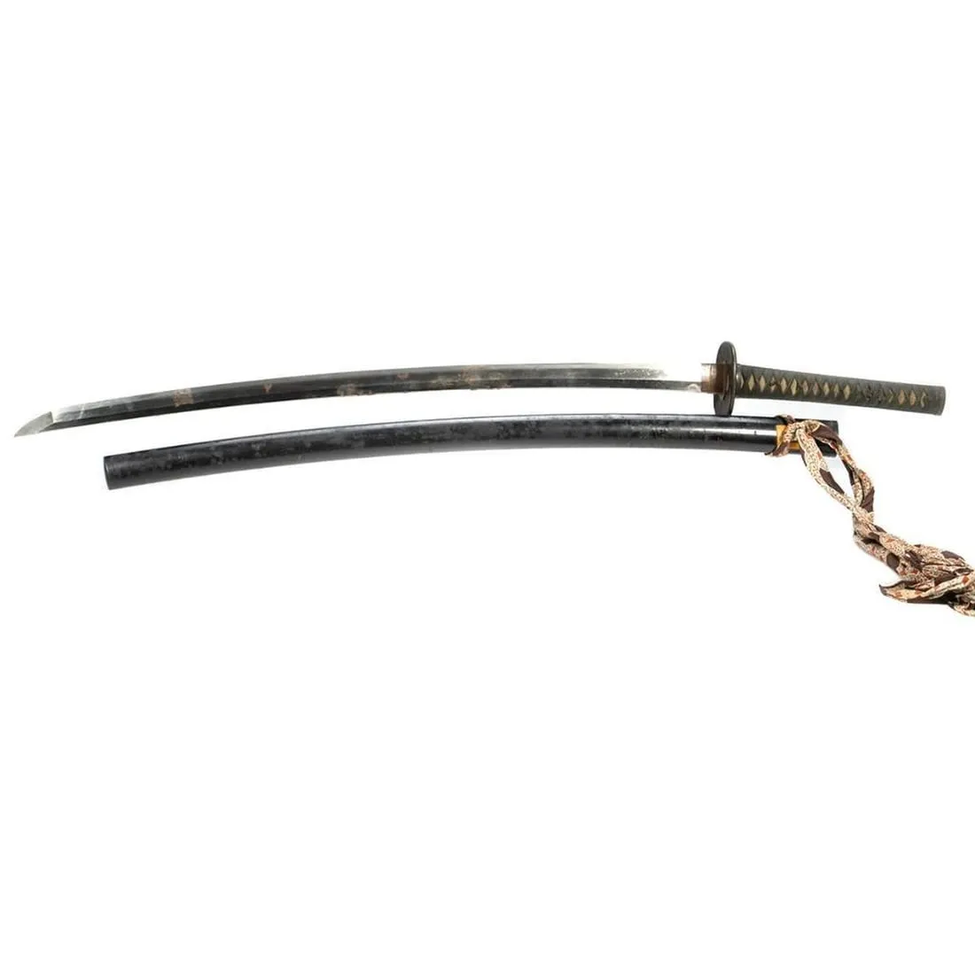 A sword with a scabbardDescription automatically generated