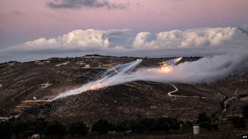 Một đợt pháo kích của Israel vào miền nam Lebanon hôm 17/11.