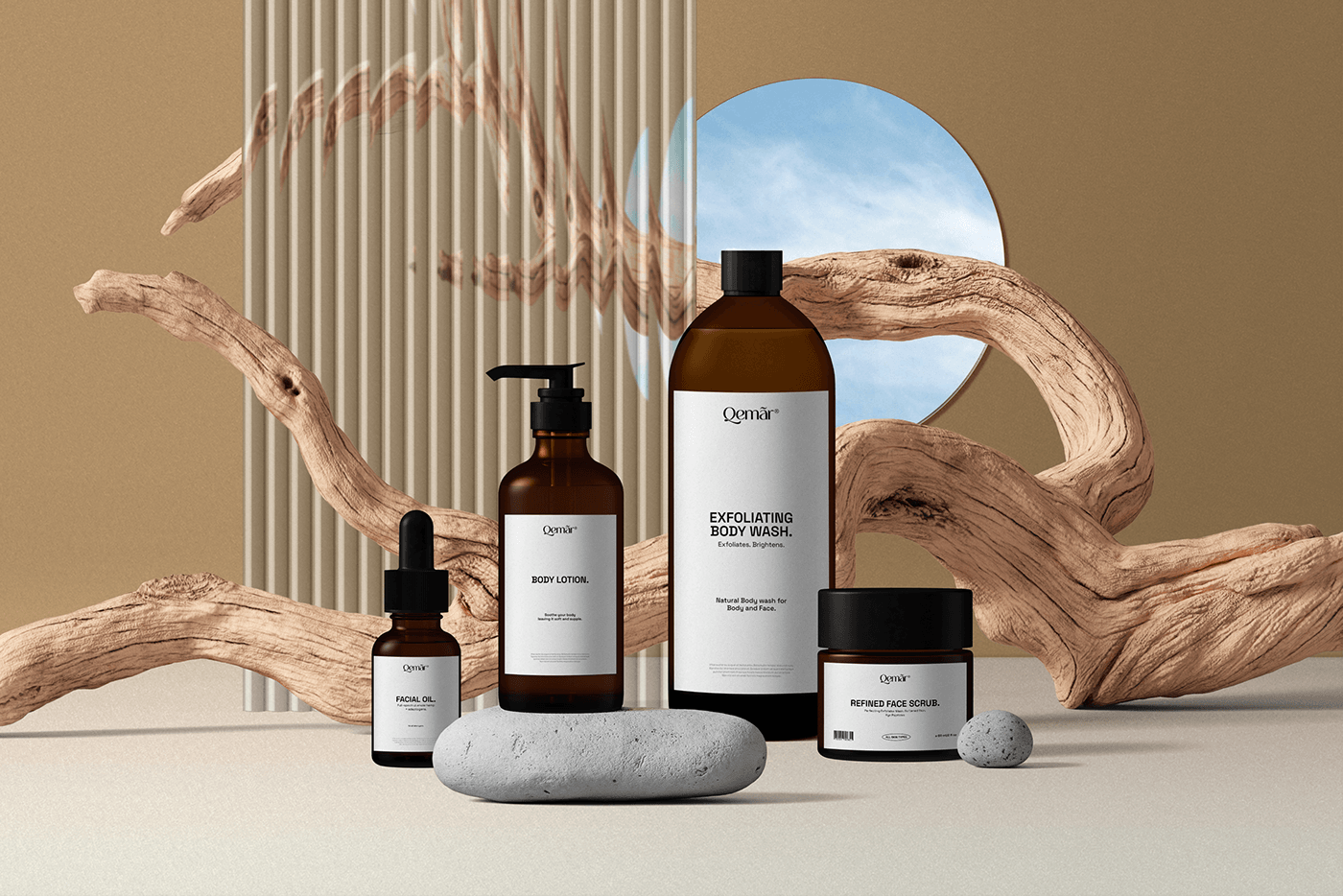 skincare beauty branding  product packaging motion design logo visual identity skin lotion UI/UX