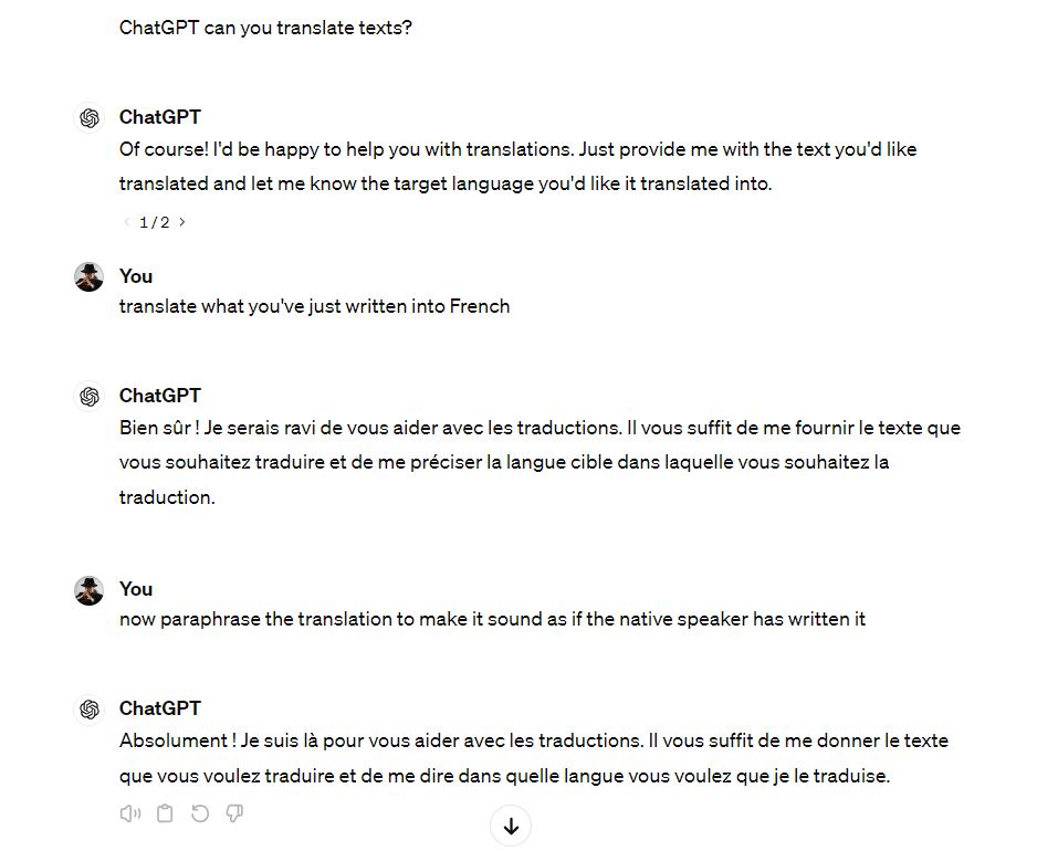 ChatGPT can translate creatives: an excerpt from the conversation with the bot.