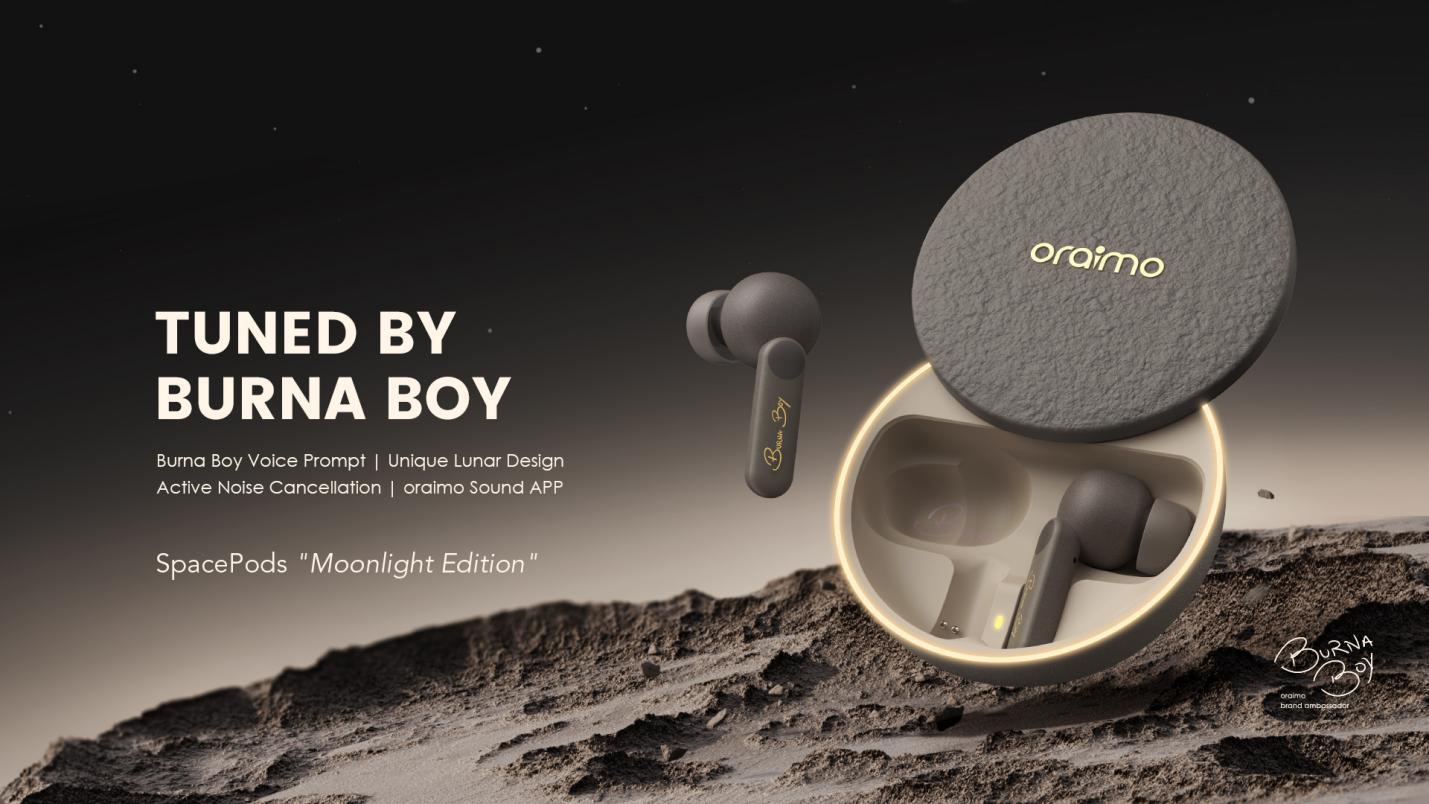 oraimo launches Burna Boy tuned SpacePpods "Moonlight edition" - Where Technology meets Creativity in Perfect Harmony.