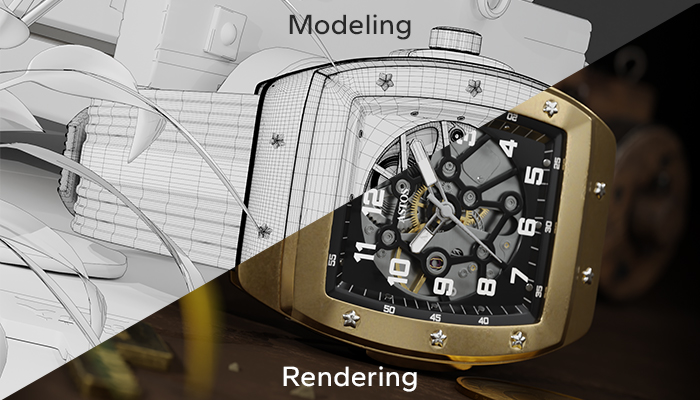 Difference between modeling and rendering