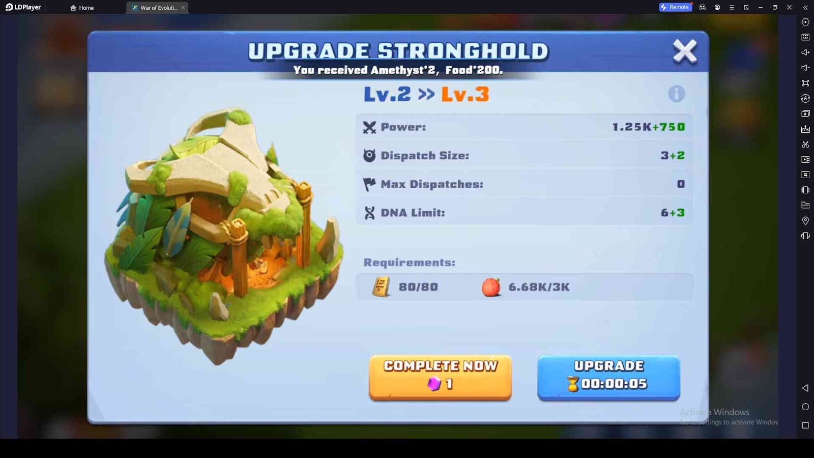 Upgrade the Stronghold