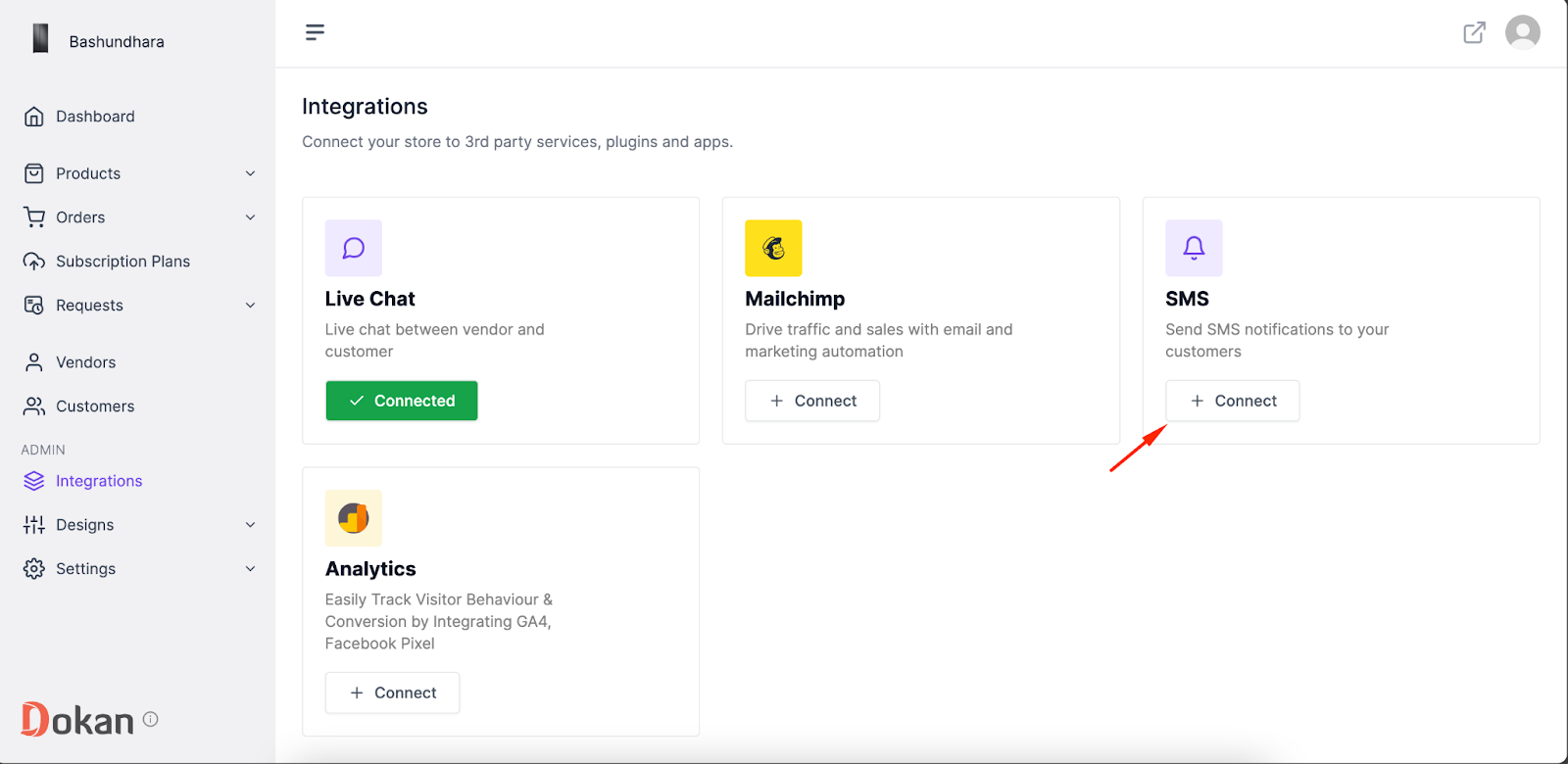 A screenshot to connect Twilio account