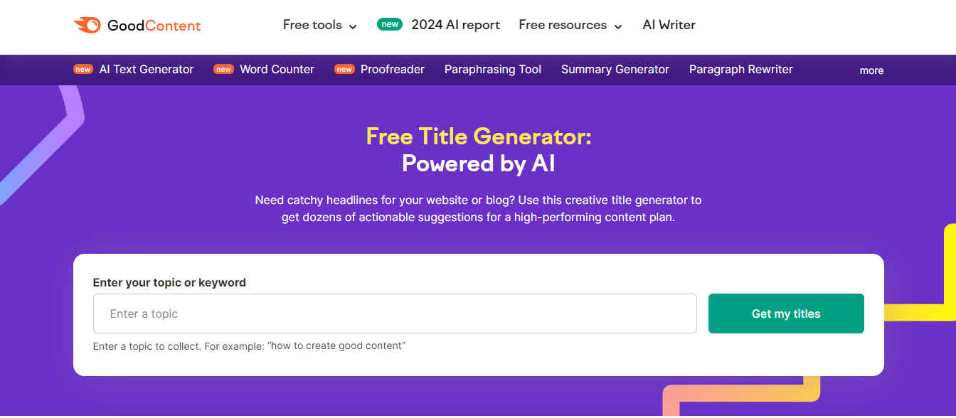 Semrush's AI Title Generator