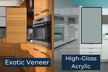 comparing high end kitchen cabinet materials for your remodel exotic veneers and high gloss acrylic cabinets custom built michigan