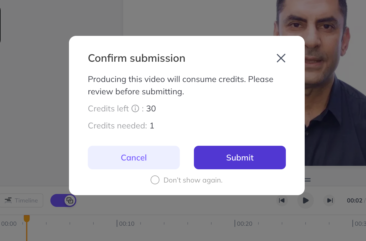 Submit video on HeyGen