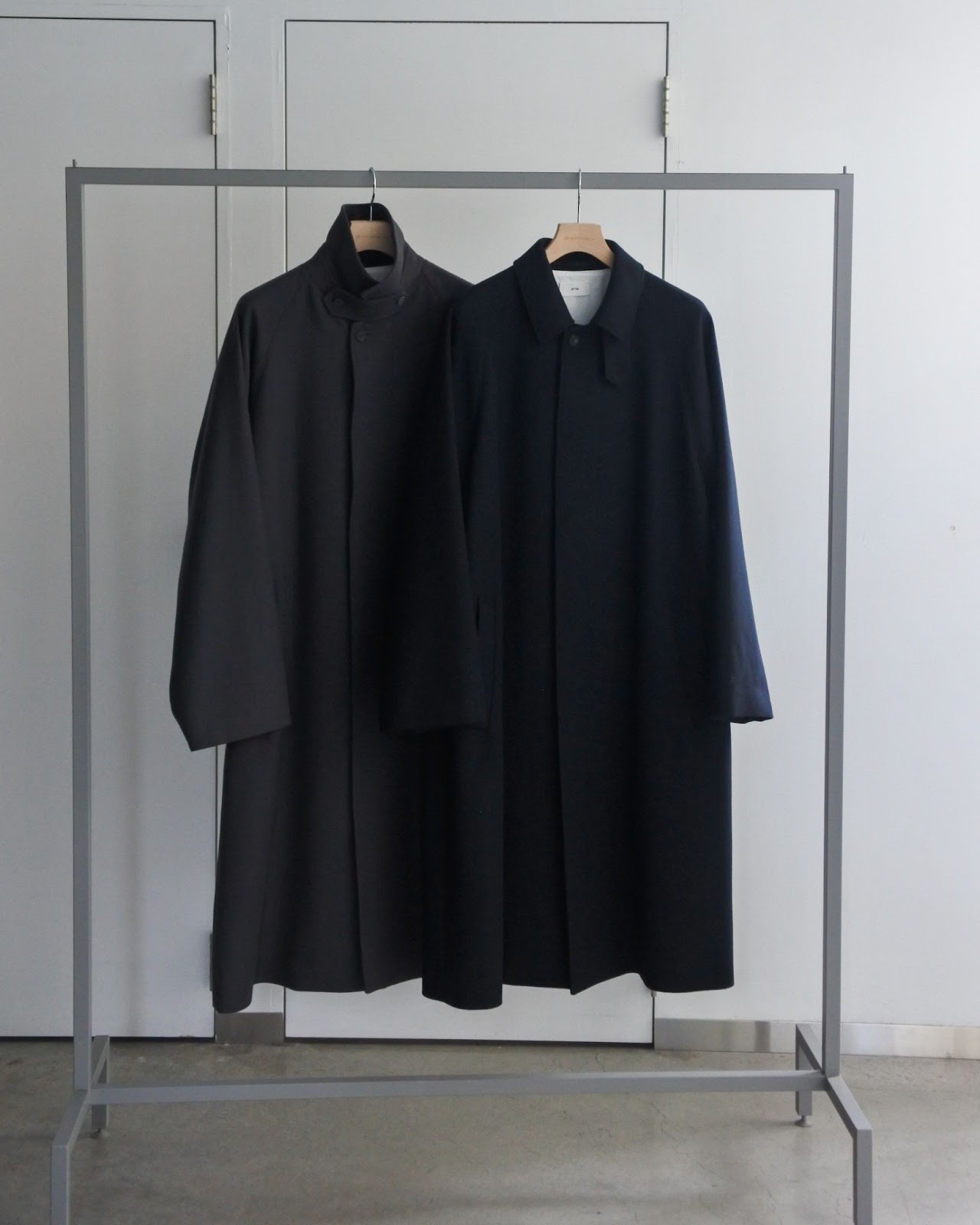 ATON SUPER 160S DOUBLE SAXONY BALMACAAN COAT