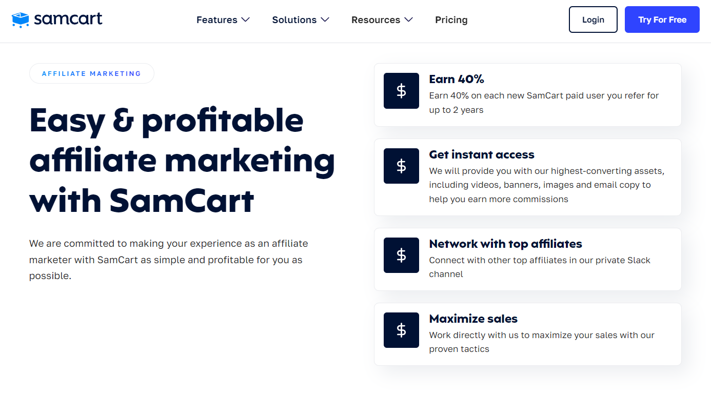 Affiliate Program for SamCart