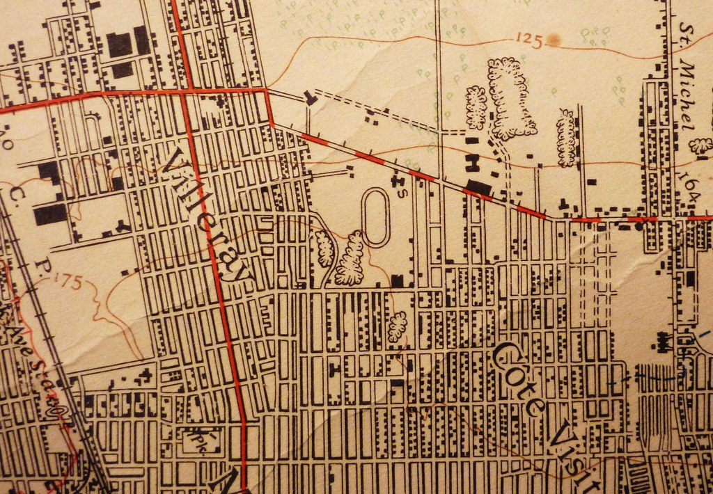 Map of Villeray in the 20th century