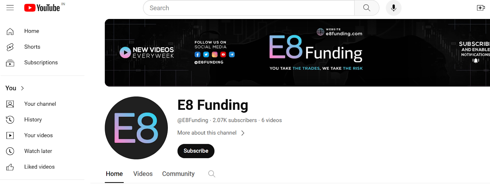 E8 Funding reviews on YouTube