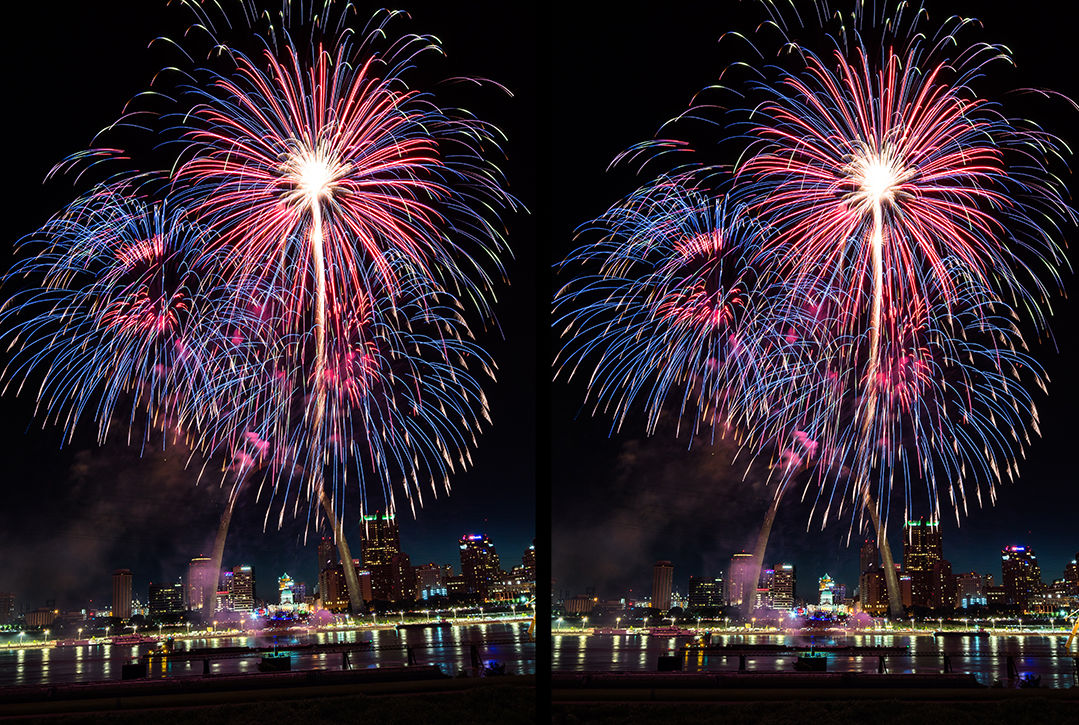 straight lines editing fireworks