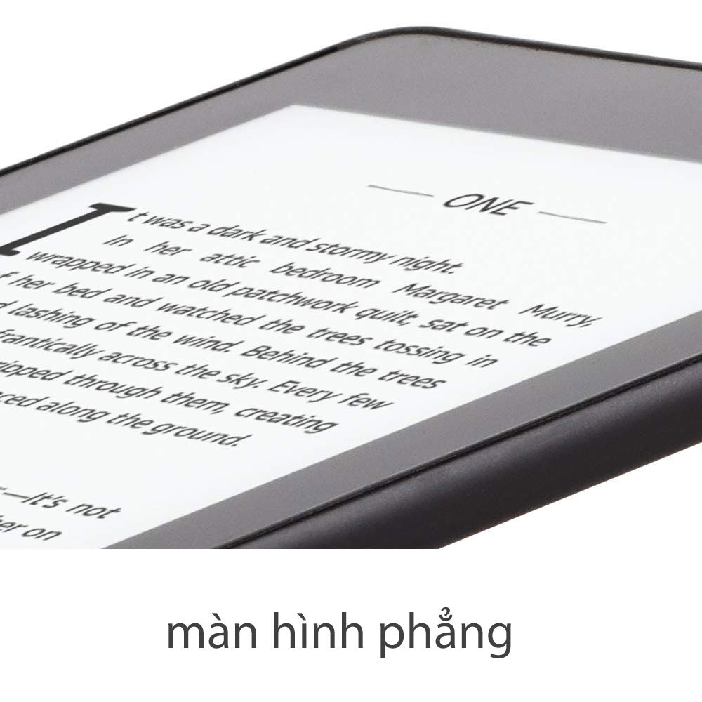 Màn hình kính phẳng và thiết kế của Kindle Paperwhite 4 