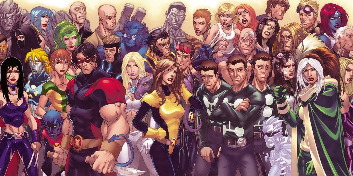 Large group of Marvel's Mutants standing around