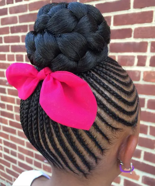 Picture of a girl rocking the braided bun