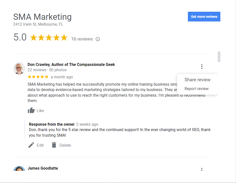 How to report Google Reviews