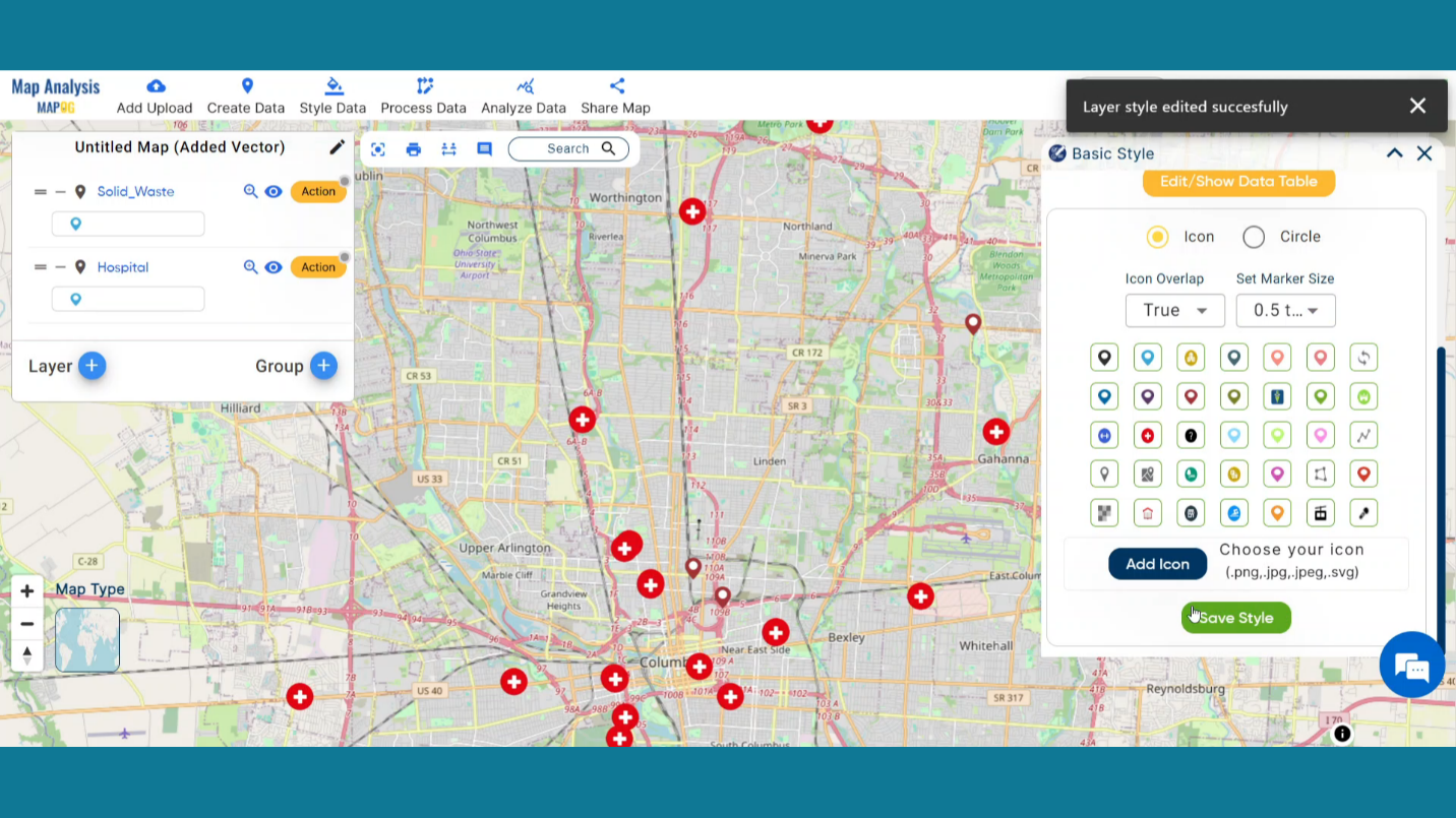 create gis map in healthcare 