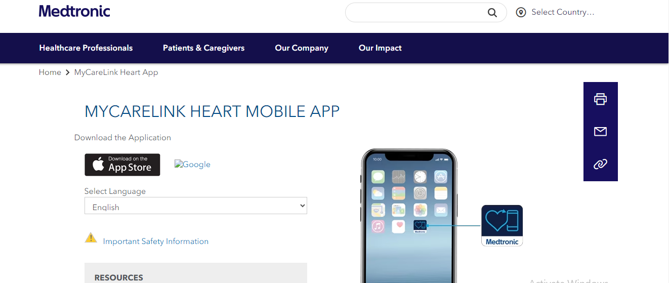 MyCareLink Heart IoMT App