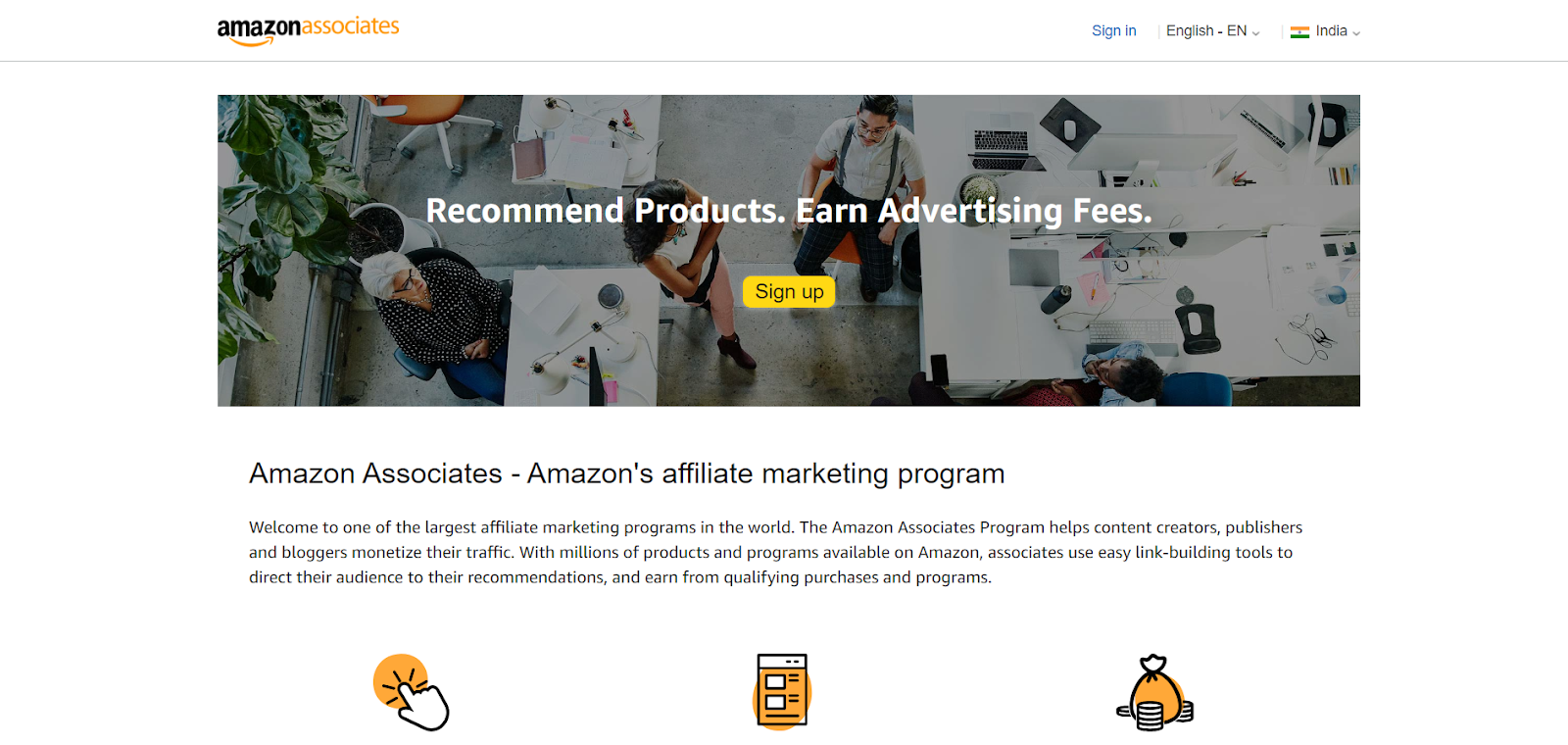 Affiliate marketing in Amazon as example of marketing channel