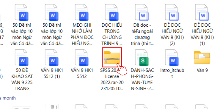 Bước 1: Chọn file cần giải nén