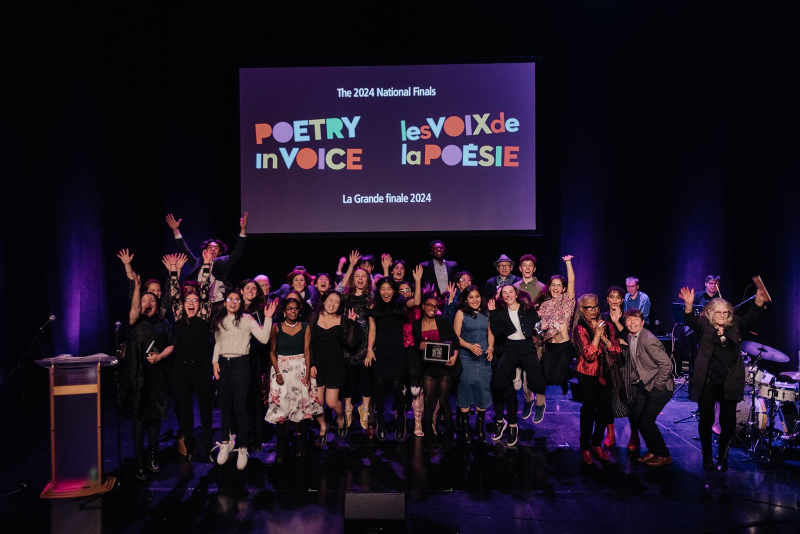 Everyone in! What an incredible evening of poetry and powerful recitations! 