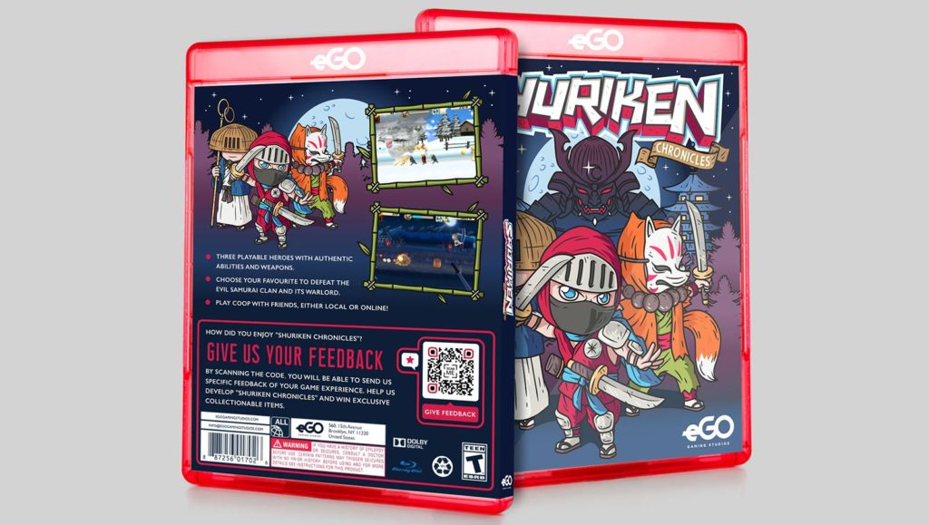 Example of a Feedback QR Code on video game product packaging