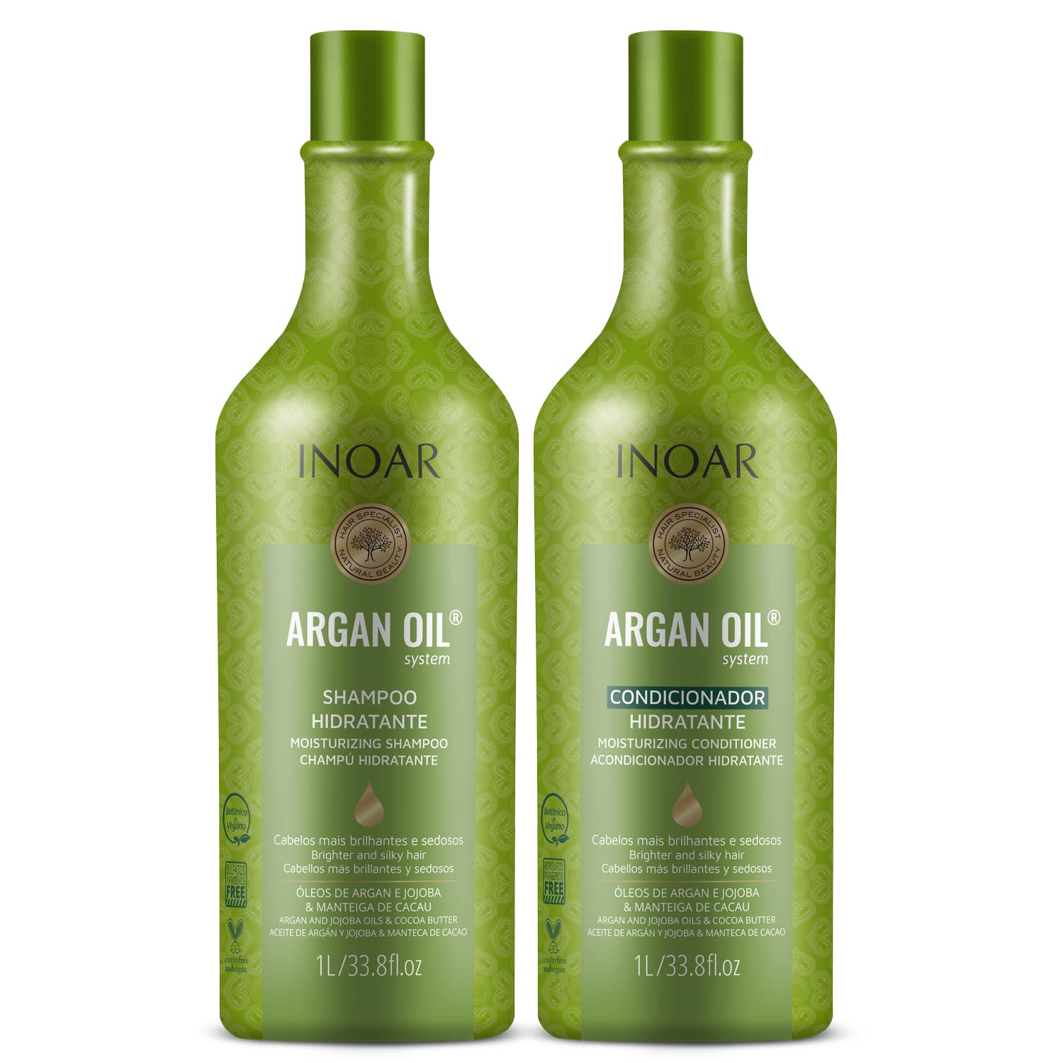 Inoar Kit Shampoo e Condicionador Argan Oil Hidratante