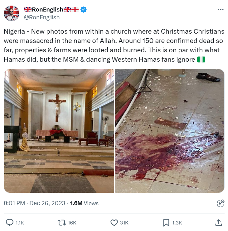 the aftermath of a Christmas massacre within a church