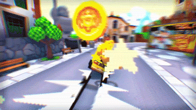 Yellow Taxi Goes Vroom gameplay GIF