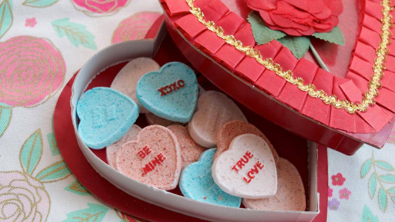 DIY Heart-Shaped Bath Bombs