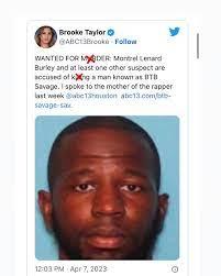 All Heat🔥Never Weak 💩🗑 on Instagram: “Montrel Lenard Burley and at least  one other suspect are accused of k*lling Rapper #BTBSavage 🕊(  @abc13houston ) #yodda3x #rapper #explore …”