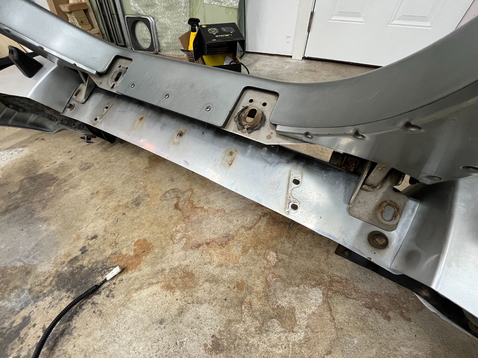 Clearly, the brush guard was meant to be secured with those bolts, but it doesn’t quite reach as-is. <em>Andrew P. Collins</em>