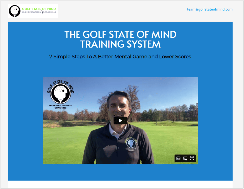 The Golf State of Mind - Training System