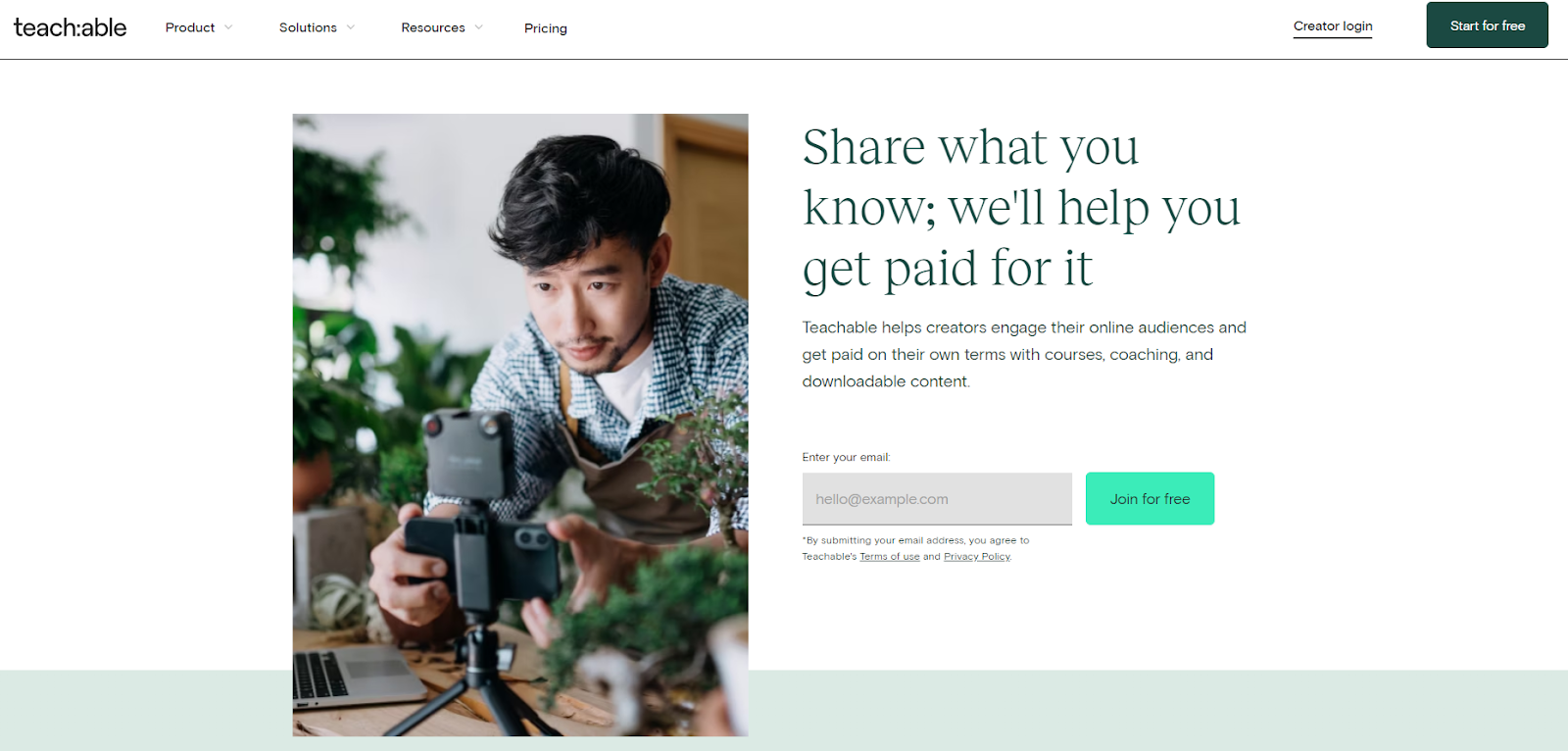 Teachable: Share what you know; we'll help you get paid for it