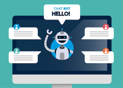 chatbot concept background with computer